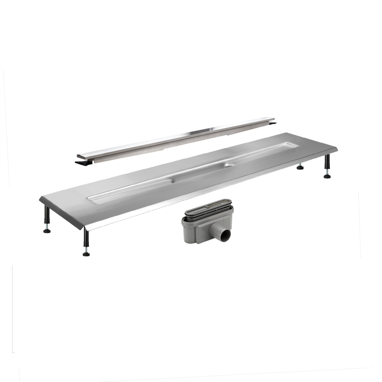 Unidrain® Centre Floor Linear Drain - Highline Panel Polished Stainless Steel