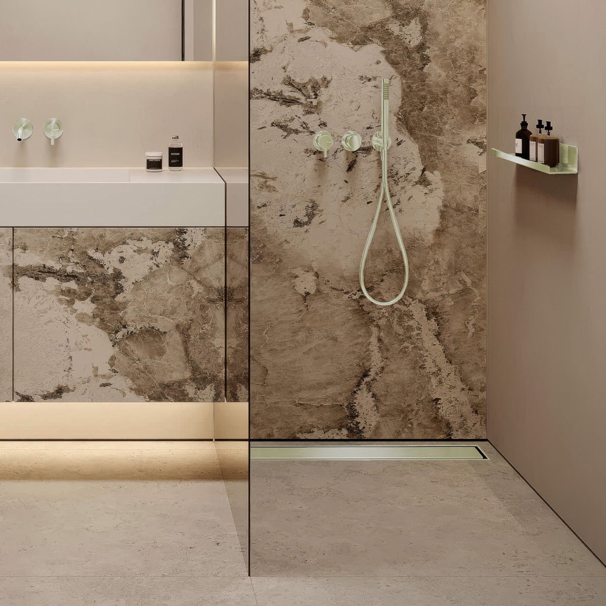 SharpDrain® Pro Linear Wet Room Drain - Nickel - WM | Wetroom Materials