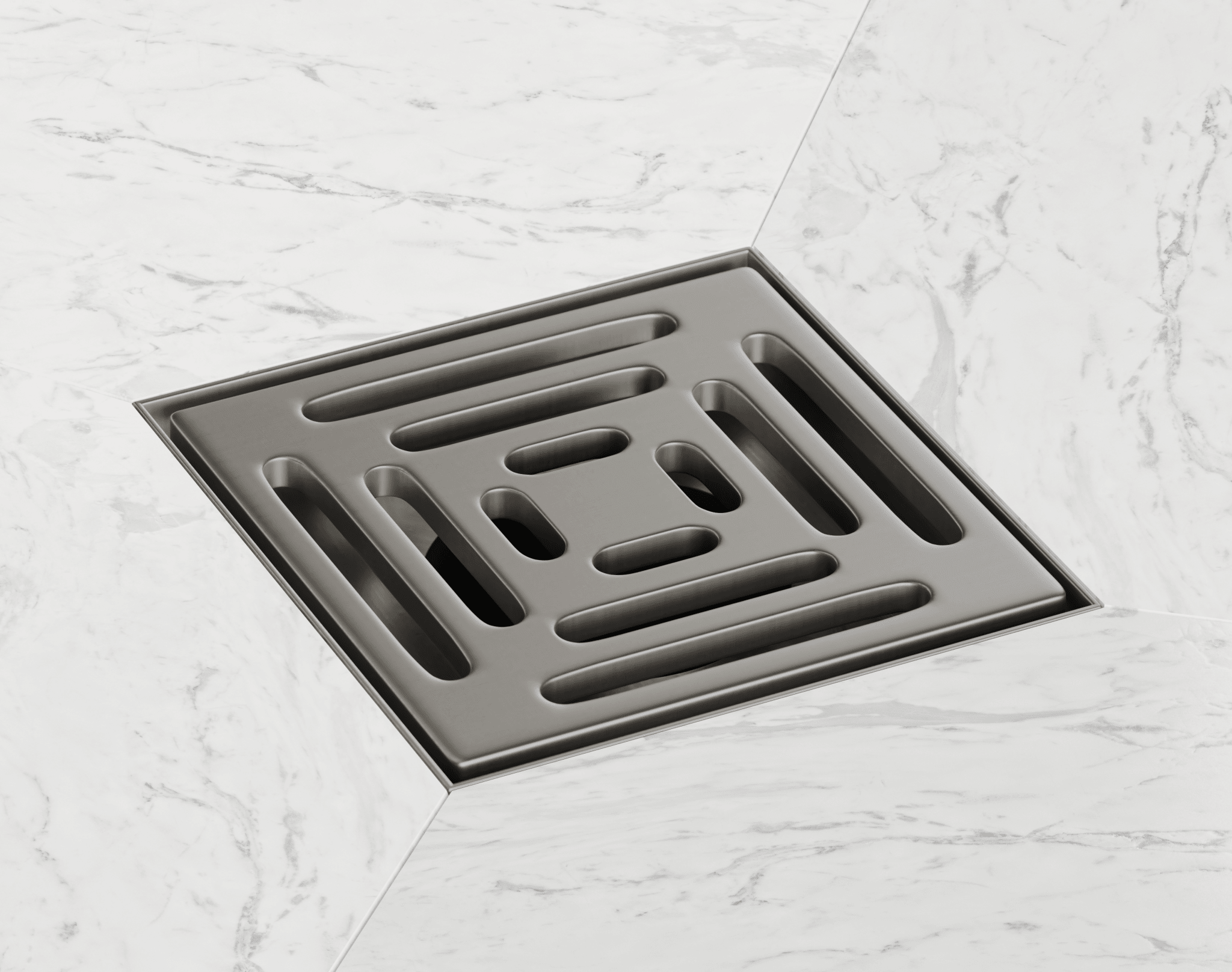 SharpSlope Square Drain Wet Room Kit | Frame and Grate - WM | Wetroom Materials