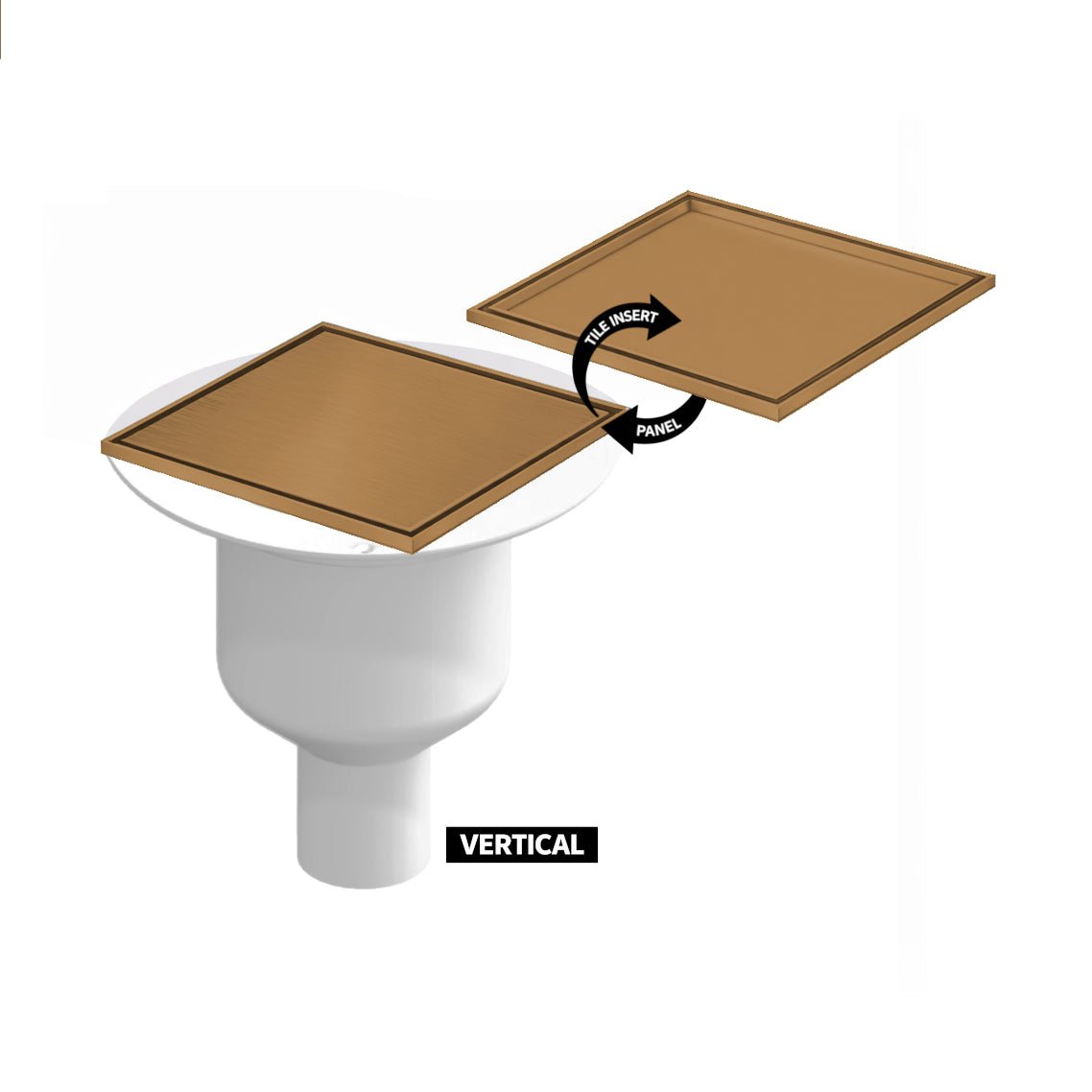 Sharpdrain® Square Wet Room Drain - Bronze - WM | Wetroom Materials