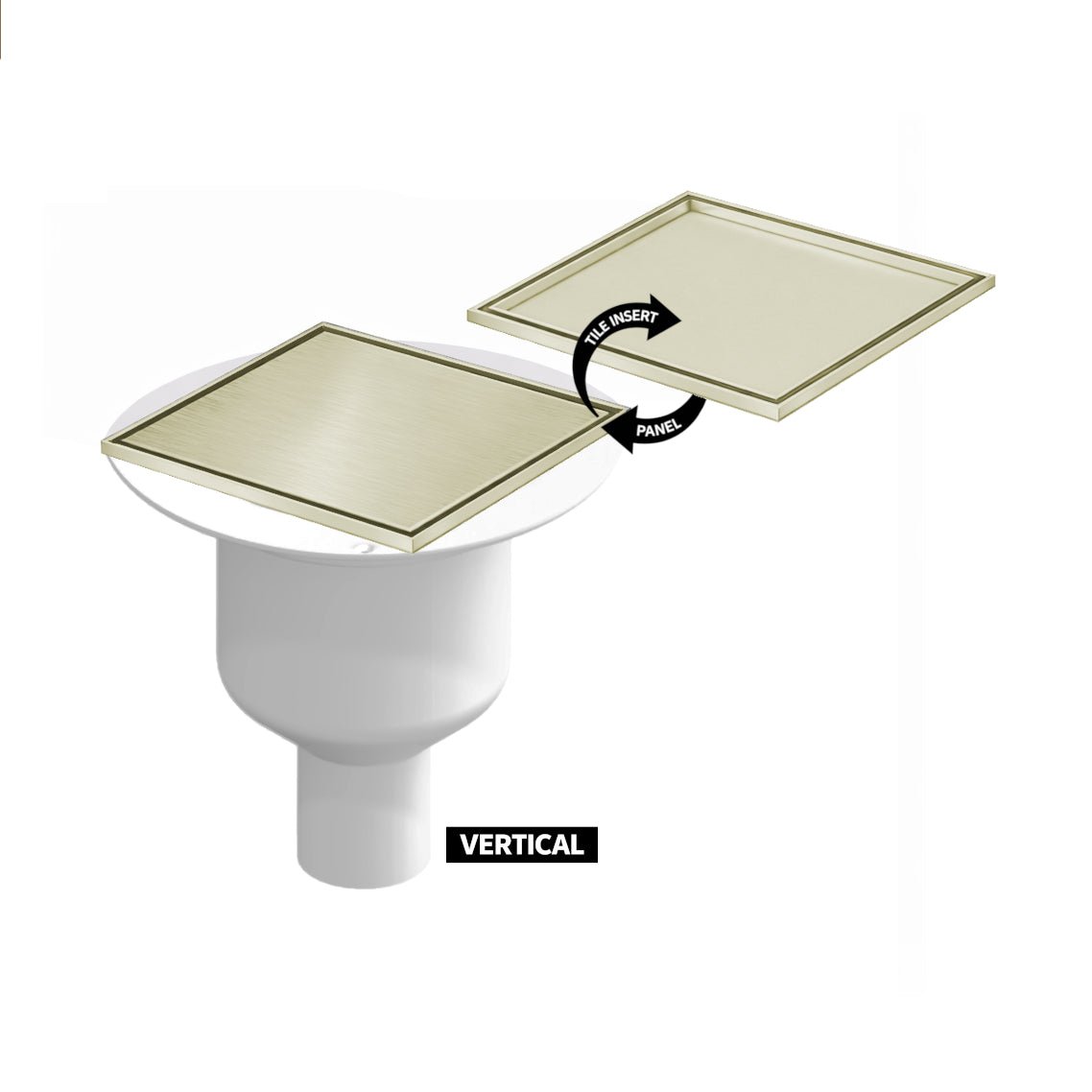 Sharpdrain® Square Wet Room Drain - Nickel - WM | Wetroom Materials