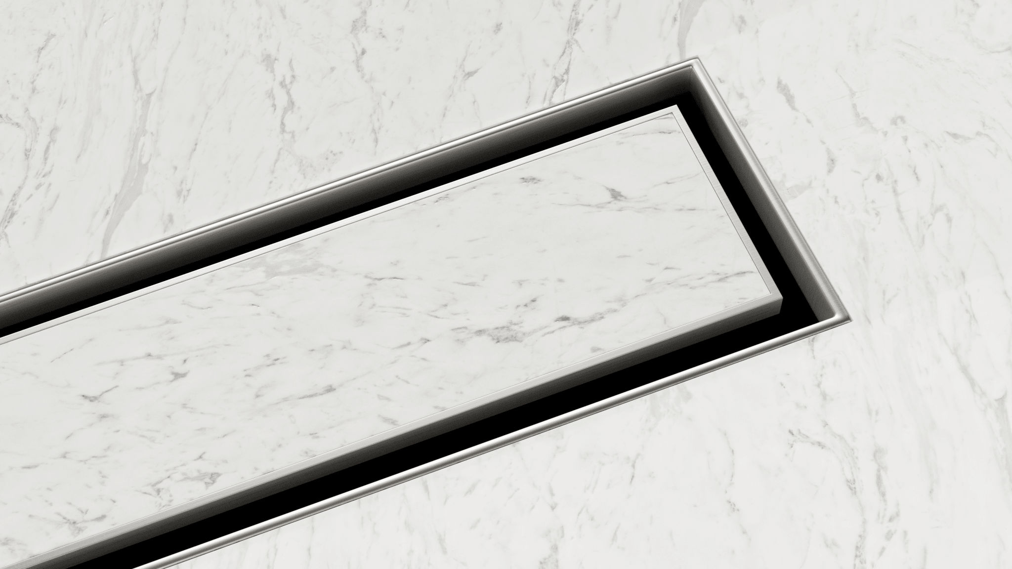 SharpSlope Linear Drain Wet Room Kit - Stainless Steel Tile Insert and Panel - WM | Wetroom Materials