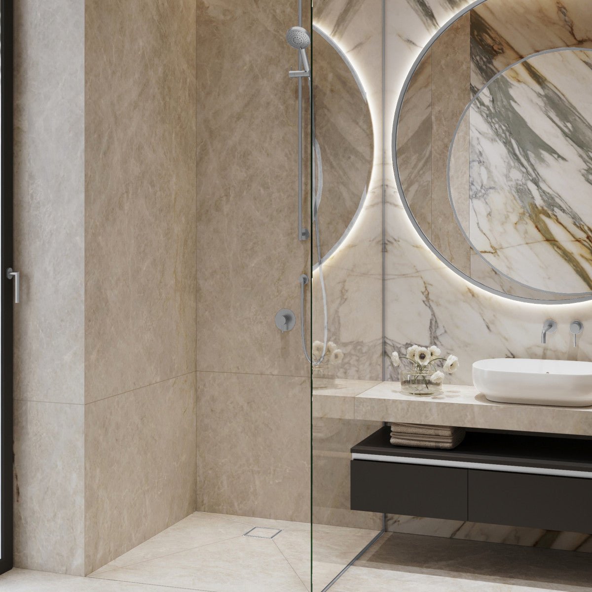 SharpSlope Square Drain Wet Room Kit - Stainless Steel - Wetroom Materials