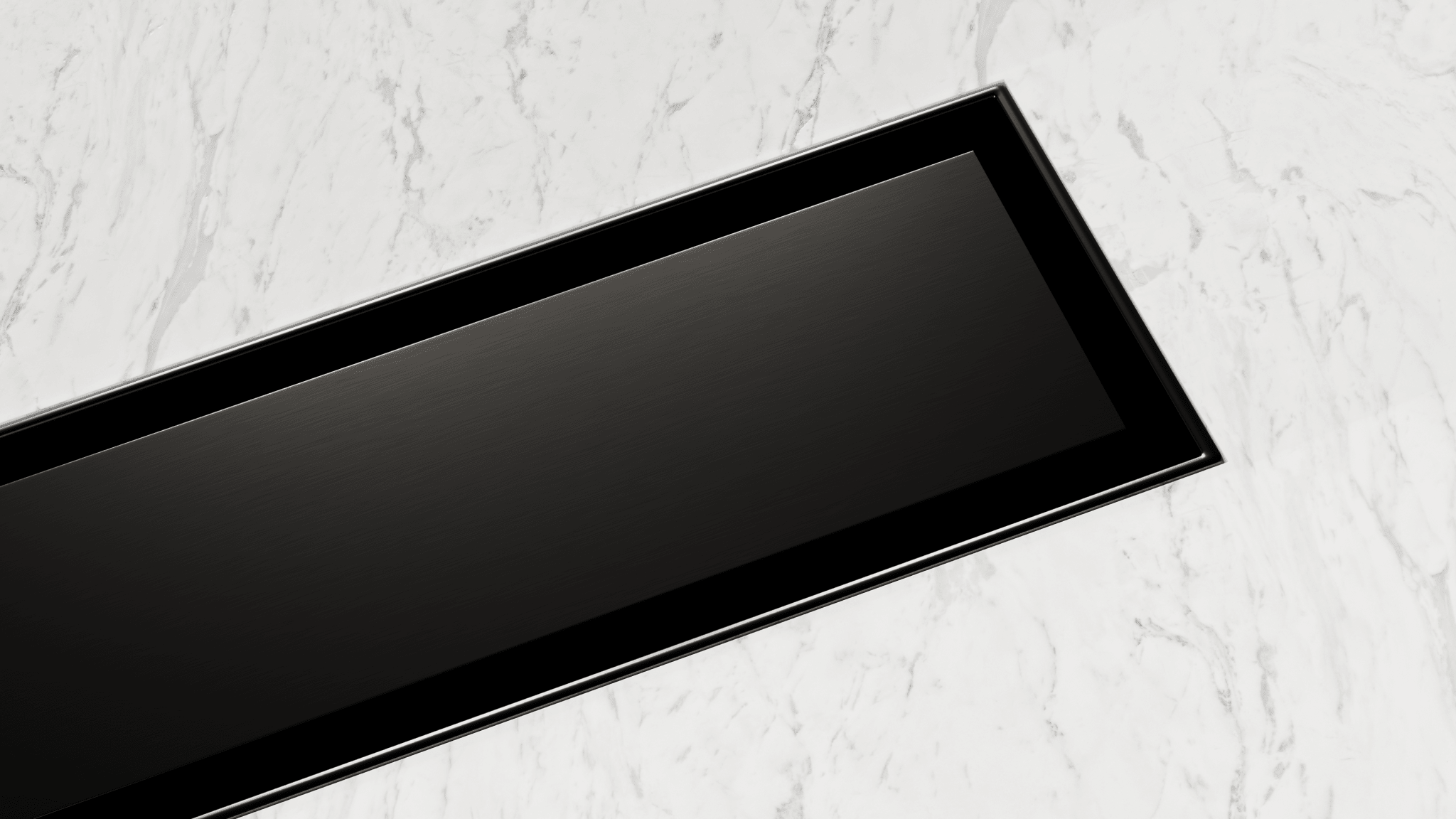 SharpSlope Linear Drain Wet Room Kit - Black Tile Insert and Panel - WM | Wetroom Materials