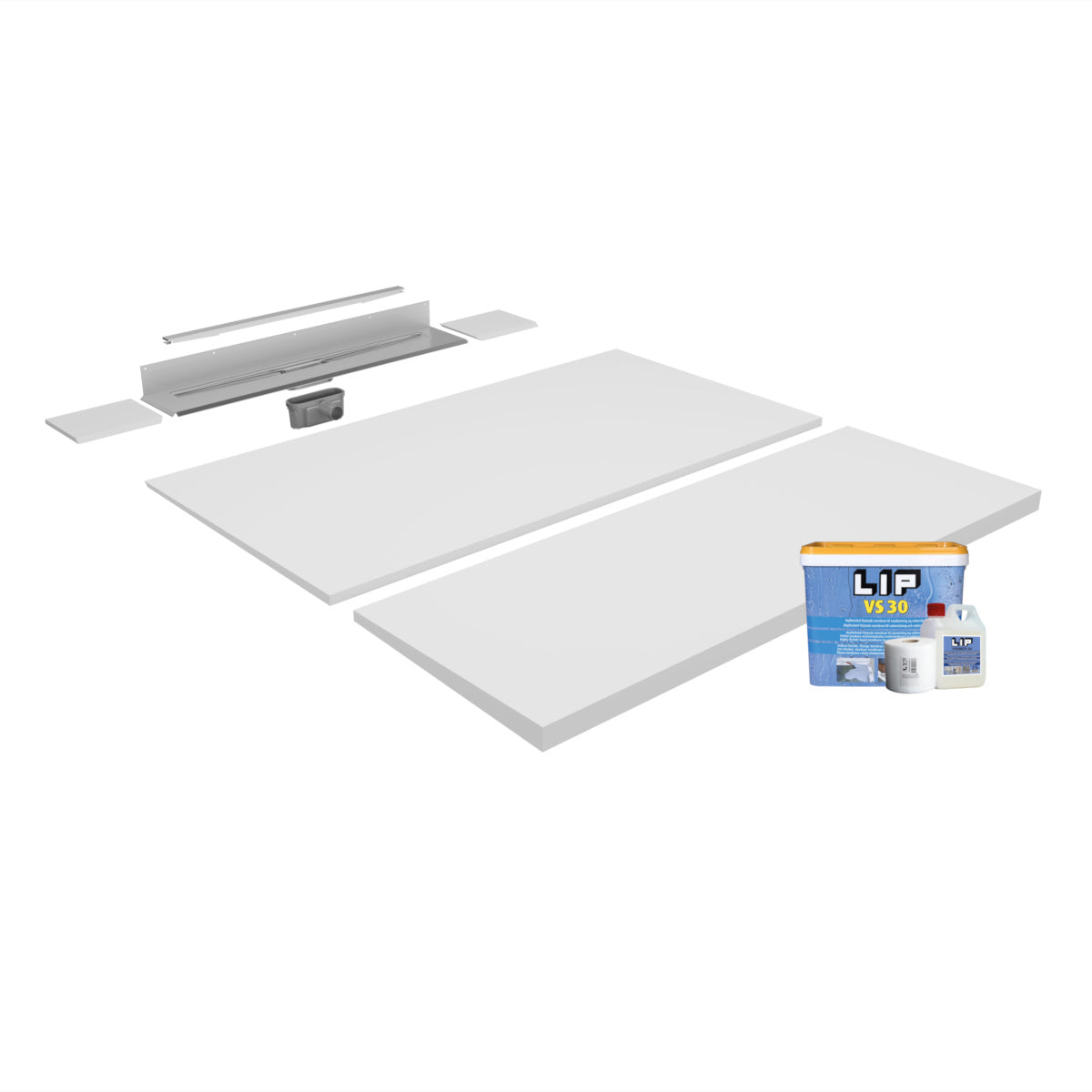 UniSlope® 1K Linear Drain Wet Room Kit - Highline Custom - WM | Wetroom Materials