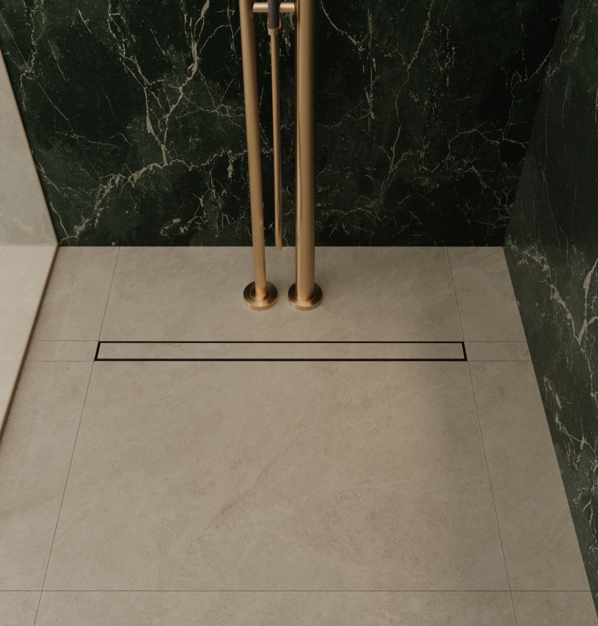 Unislope® 3K Free Placement Linear Drain Wet Room Kit - HighLine Custom - WM | Wetroom Materials