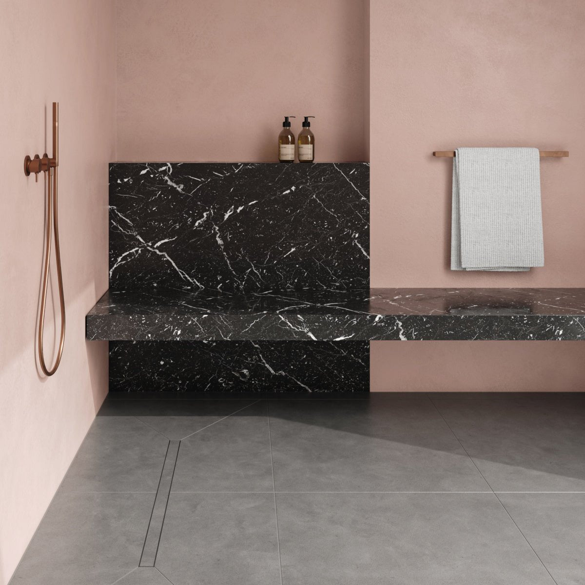 Unislope® 4K Centre Floor Linear Drain Wet Room Kit - HighLine Custom - WM | Wetroom Materials