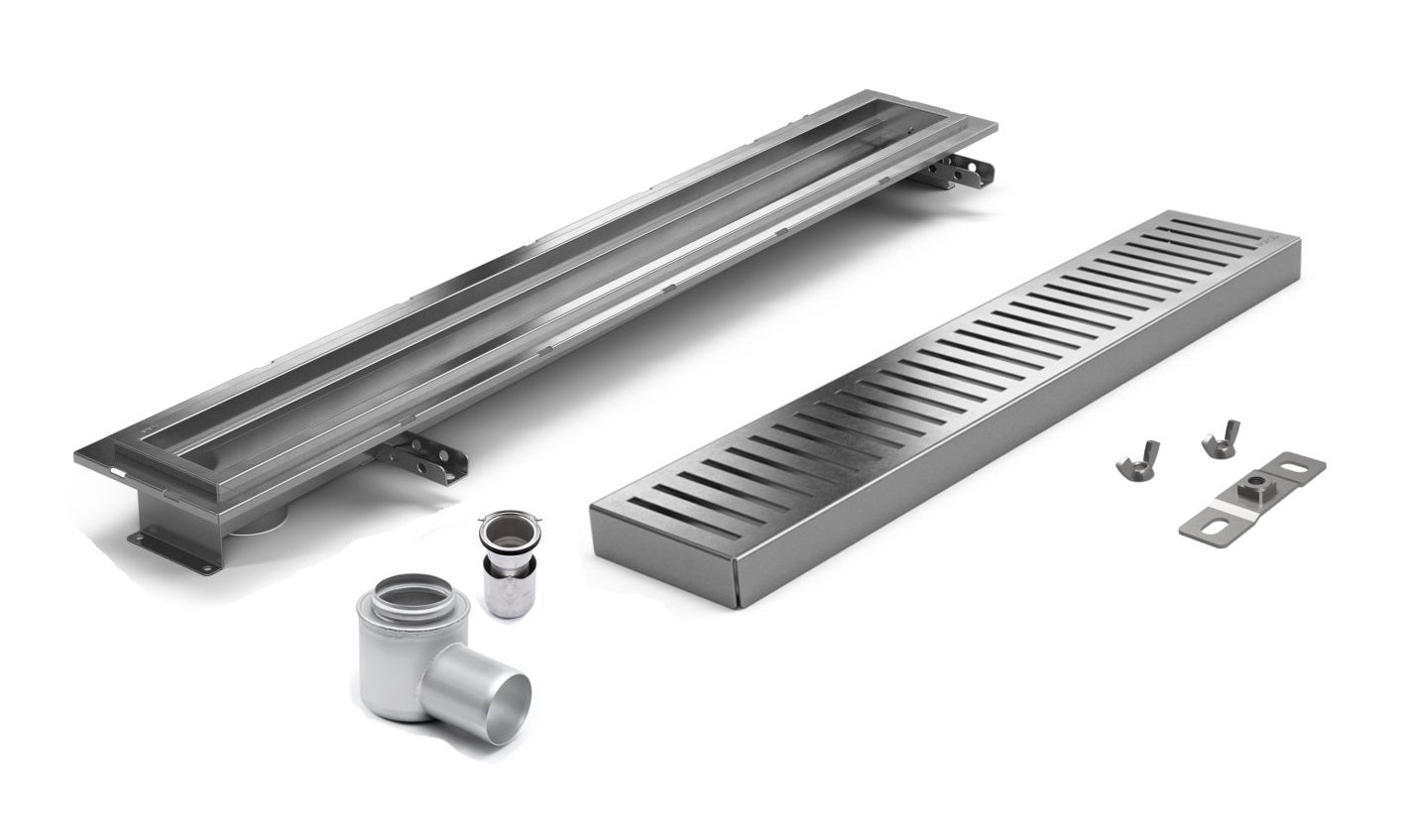 XL Linear Commercial Wet Room Drain - Tiled Floor - Wetroom Materials
