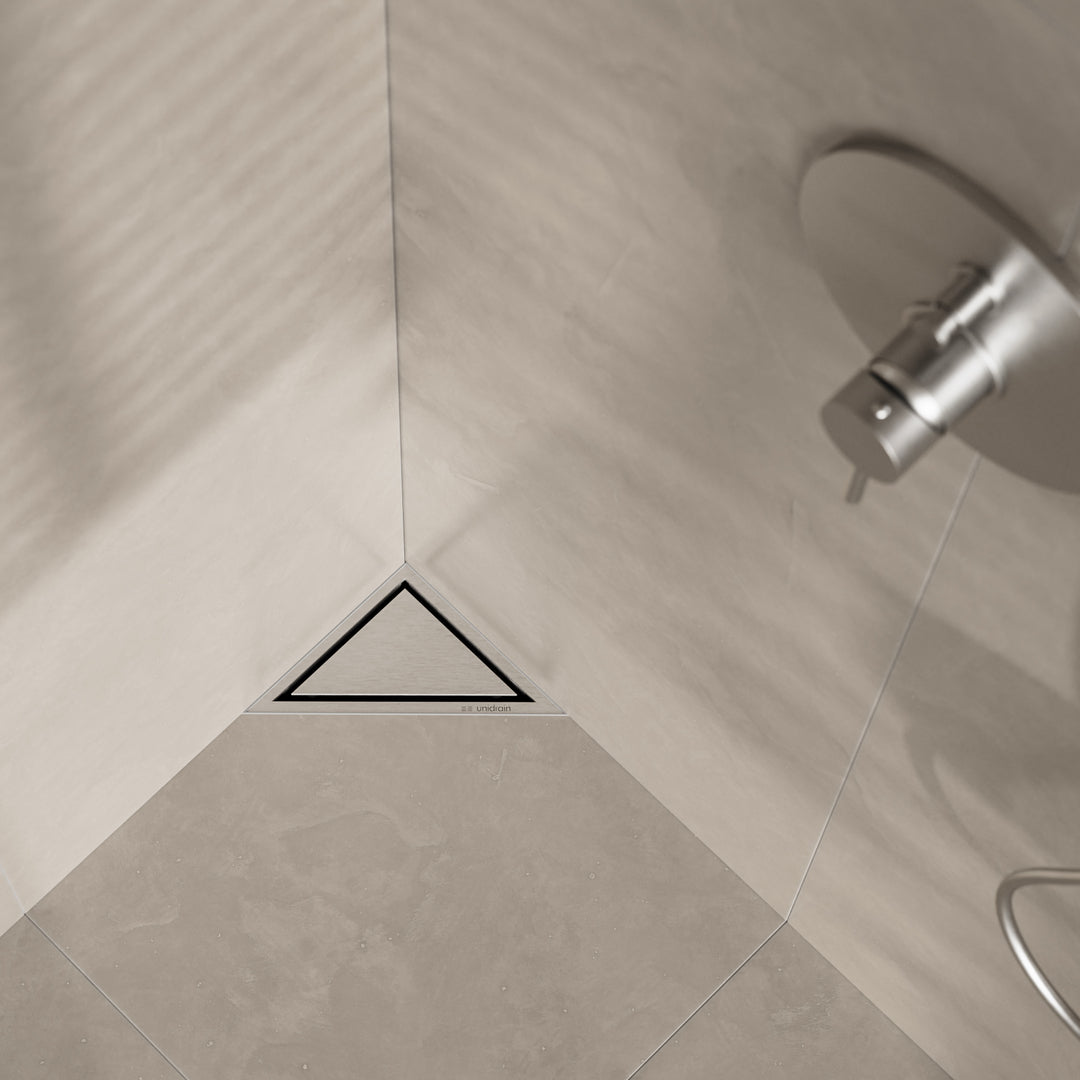 UniSlope® 2K Corner Drain Wet Room Kit - HighLine Panel with 15mm Frame - WM | Wetroom Materials