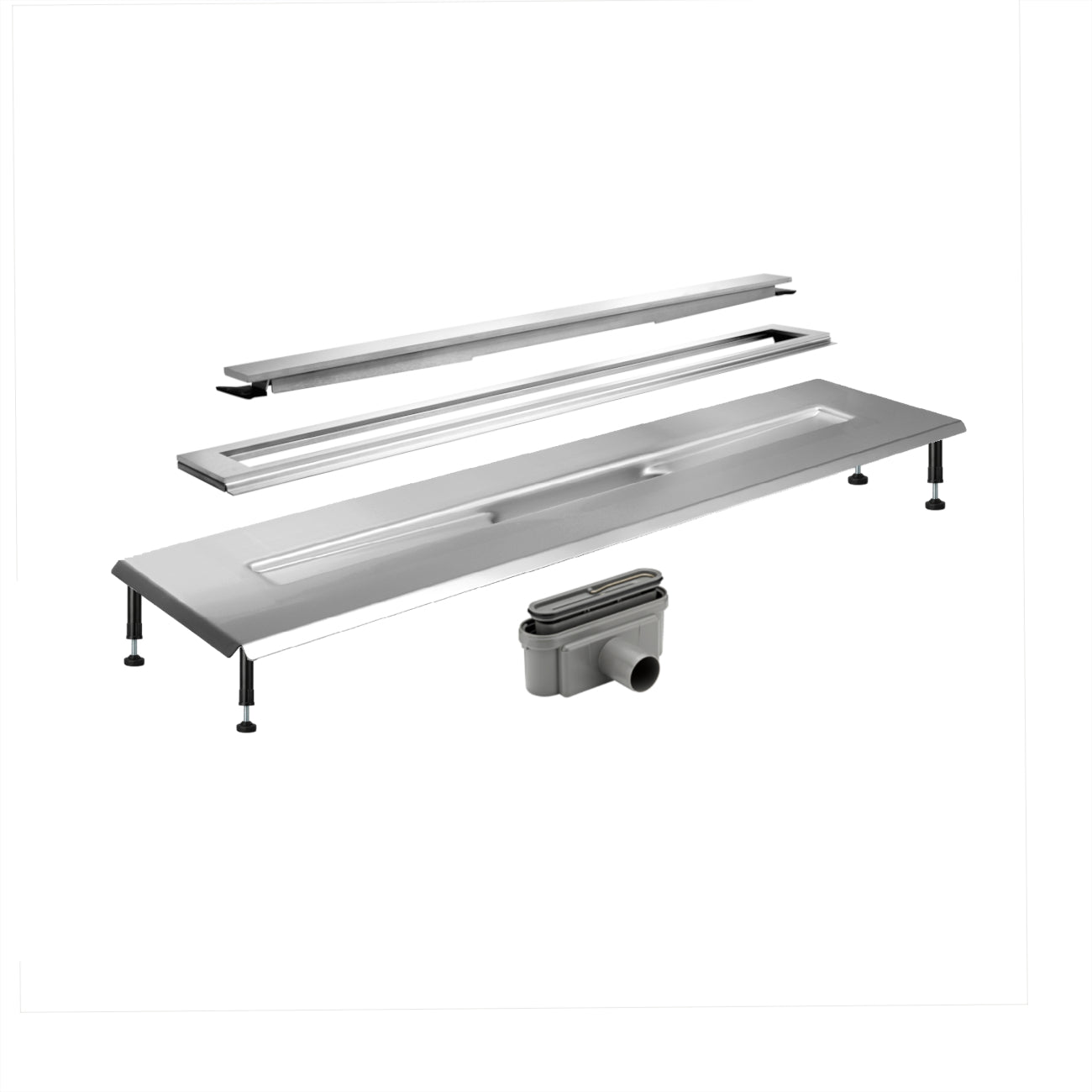 Unidrain® Centre Floor Linear Drain - Highline Panel with 15mm Frame
