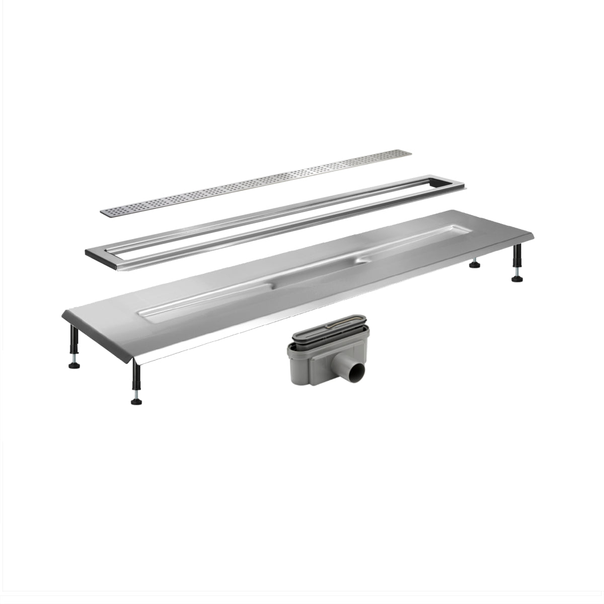 Unidrain® Centre Floor Linear Drain - Square Grate