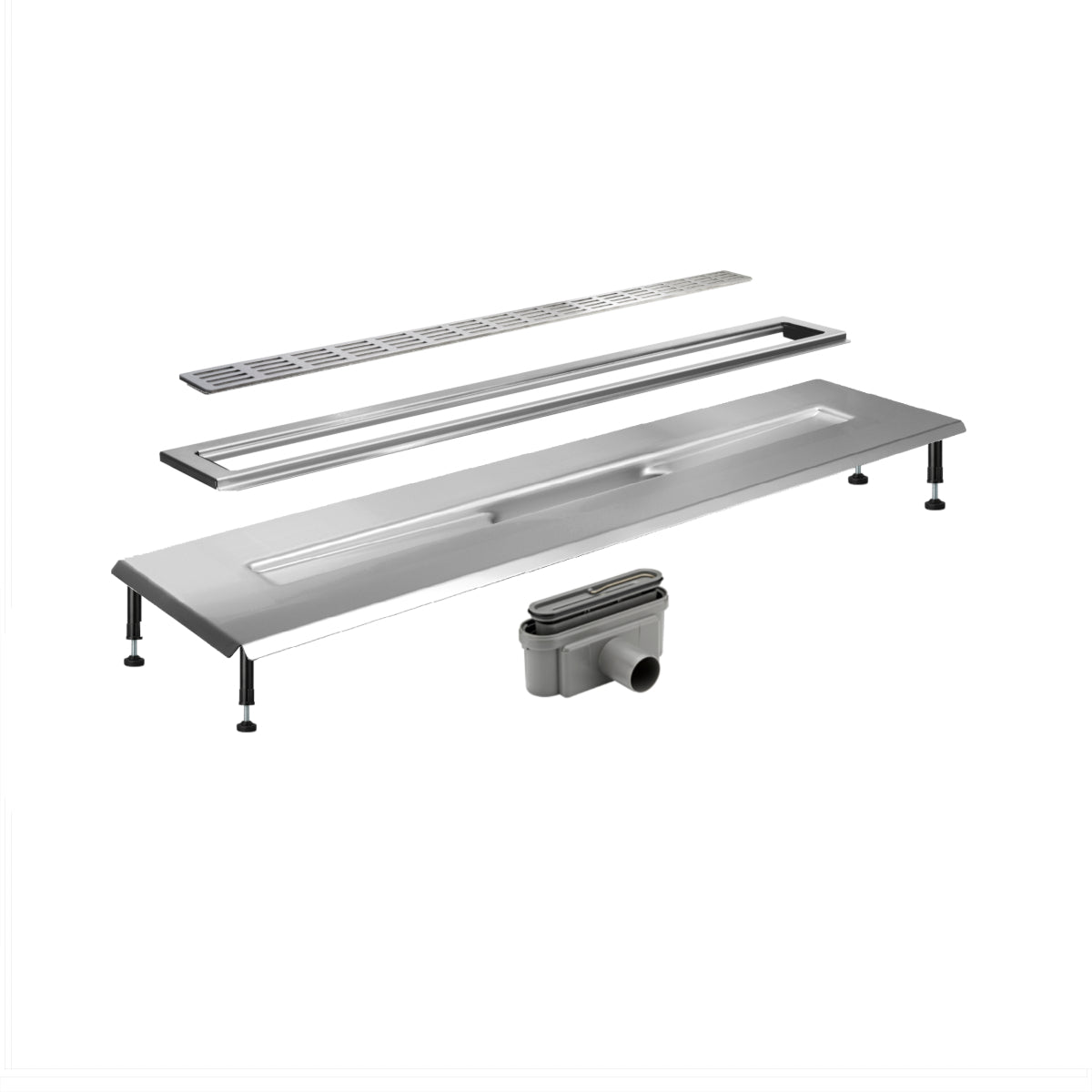 Unidrain® Centre Floor Linear Drain - Stripe Grate