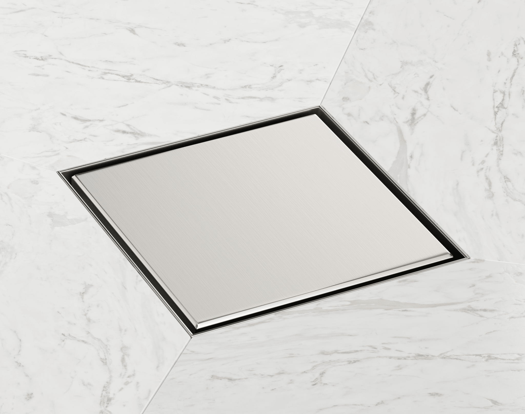SharpSlope Square Drain Wet Room Kit | Nickel - WM | Wetroom Materials