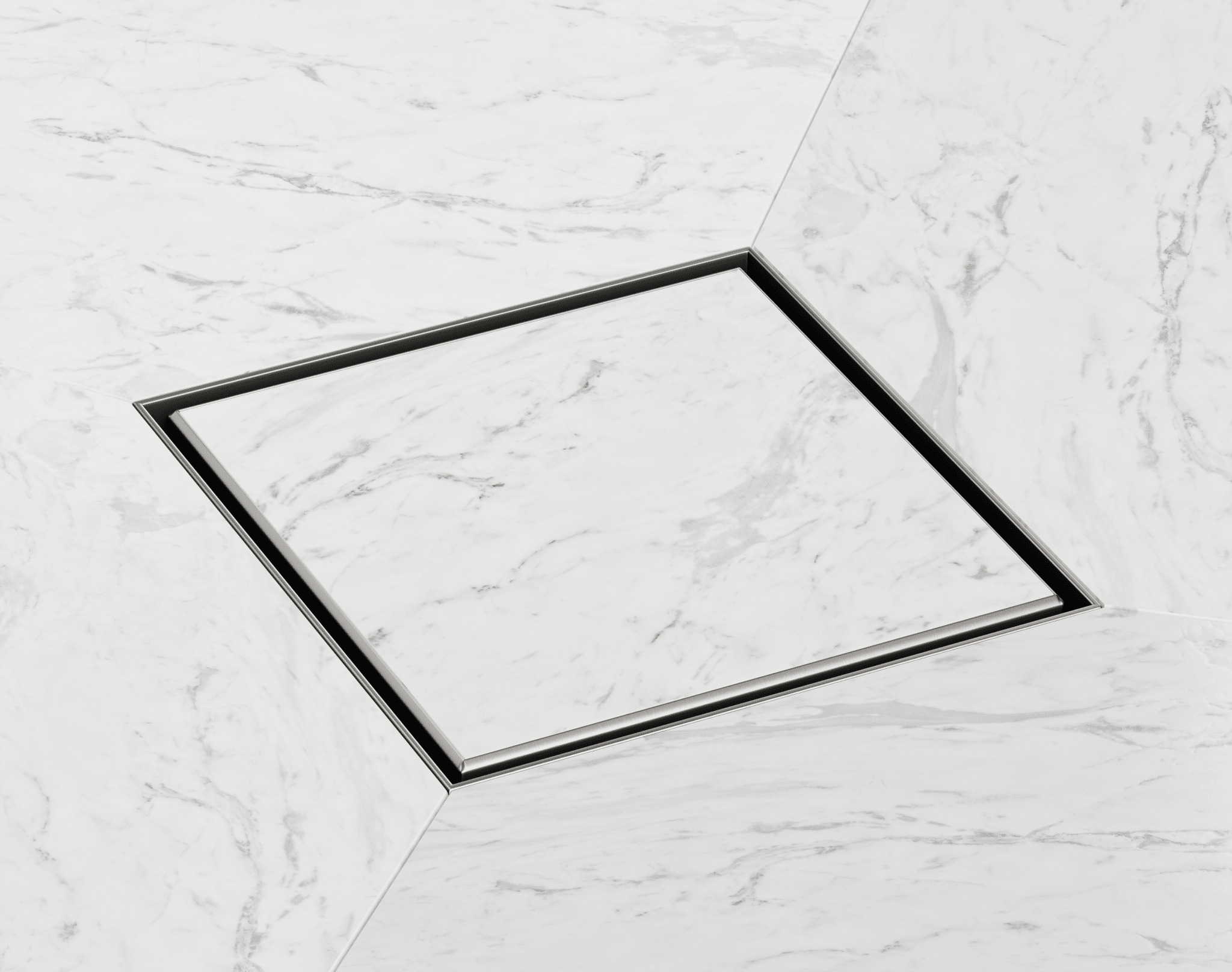 SharpSlope Square Drain Wet Room Kit | Nickel - WM | Wetroom Materials