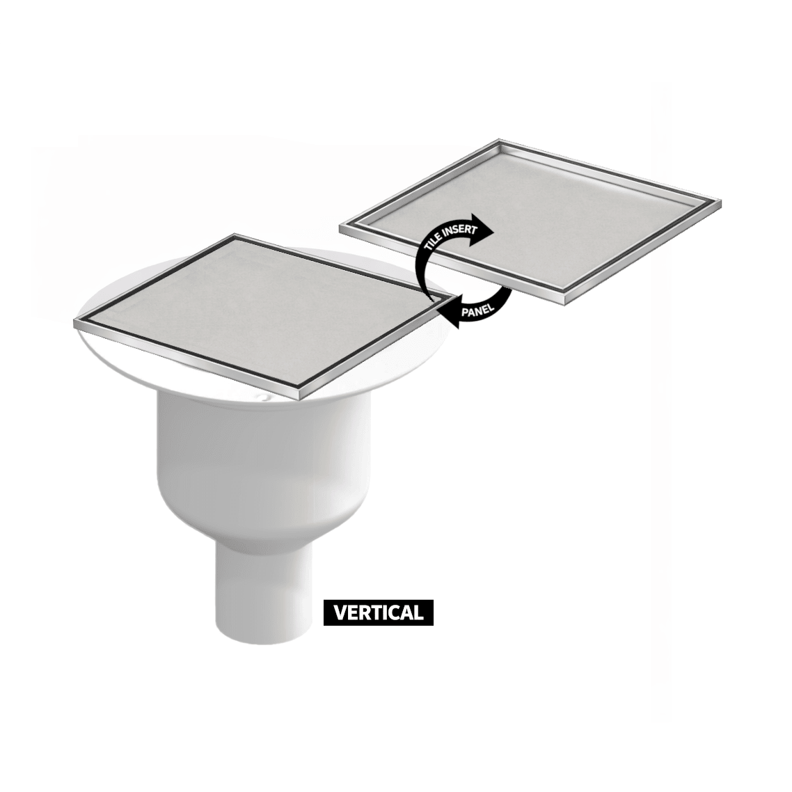 Sharpdrain® Square Wet Room Drain - Stainless Steel - WM | Wetroom Materials