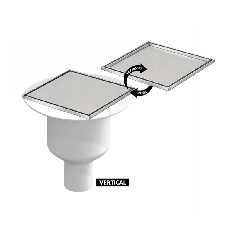 Sharpdrain® Square Wet Room Drain - Stainless Steel