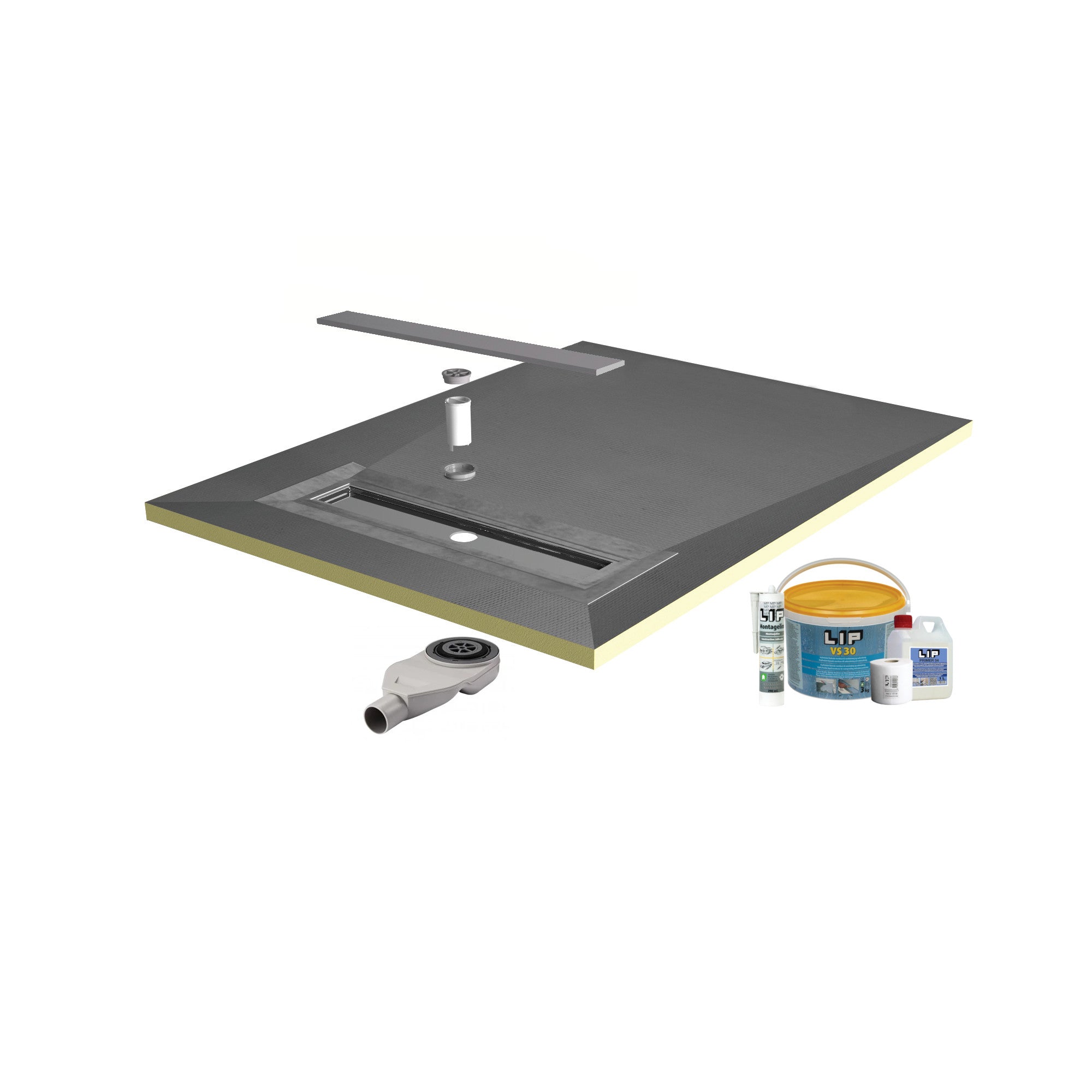 SharpSlope Linear Drain Wet Room Kit - Tile Line No Visible Frame - WM | Wetroom Materials