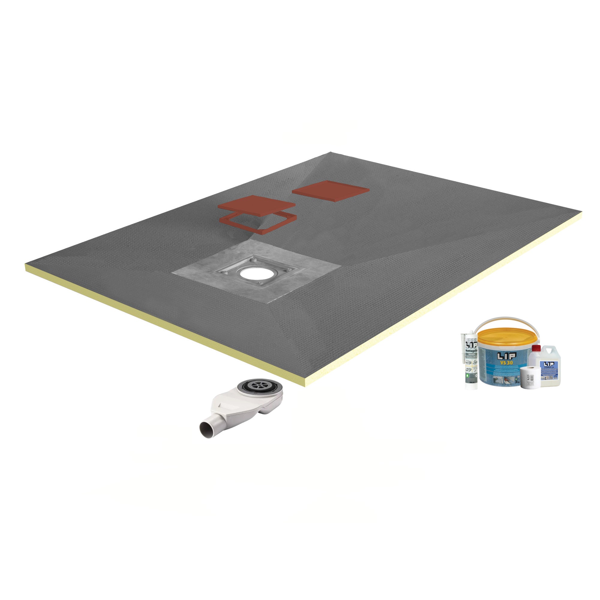 SharpSlope Square Drain Wet Room Kit - Bronze - WM | Wetroom Materials