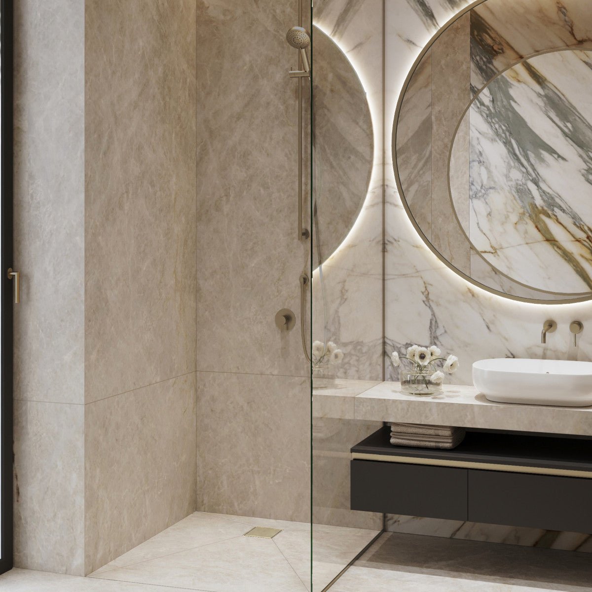 SharpSlope Square Drain Wet Room Kit - Nickel - Wetroom Materials
