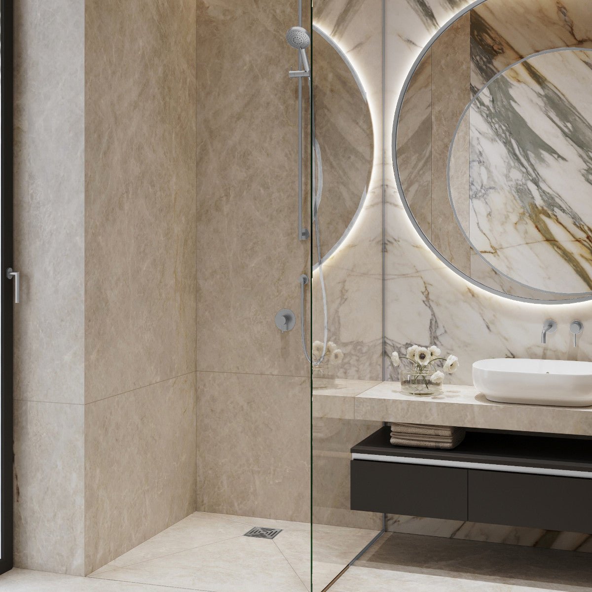SharpSlope Square Drain Wet Room Kit - Frame and Grate - Wetroom Materials