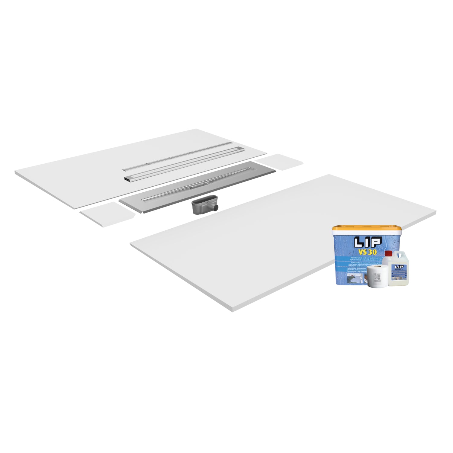 Unislope® 3K Free Placement Linear Drain Wet Room Kit - Anniversario - WM | Wetroom Materials