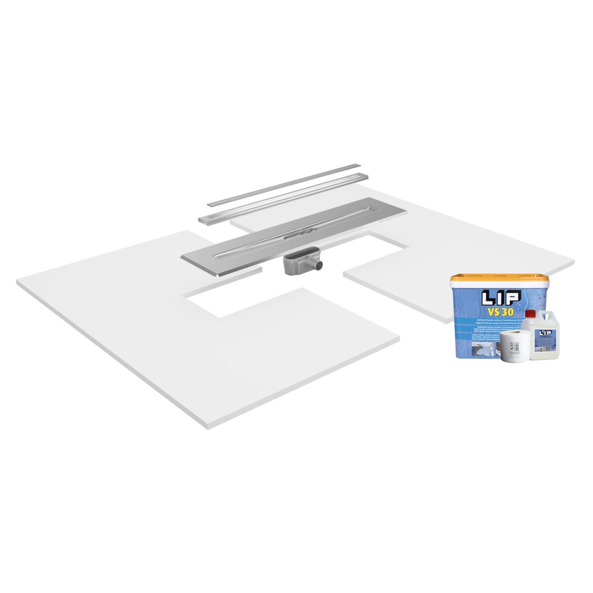 Unislope® 4K Centre Floor Linear Drain Wet Room Kit - Anniversario - WM | Wetroom Materials