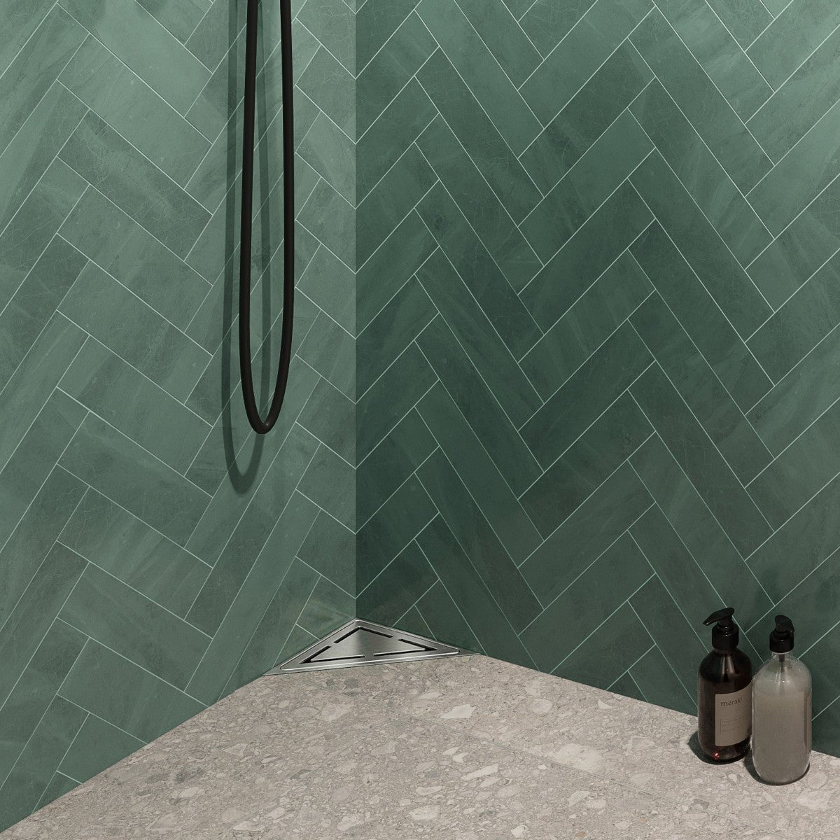 Unidrain® Corner Wet Room Drain - Anniversario - WM | Wetroom Materials