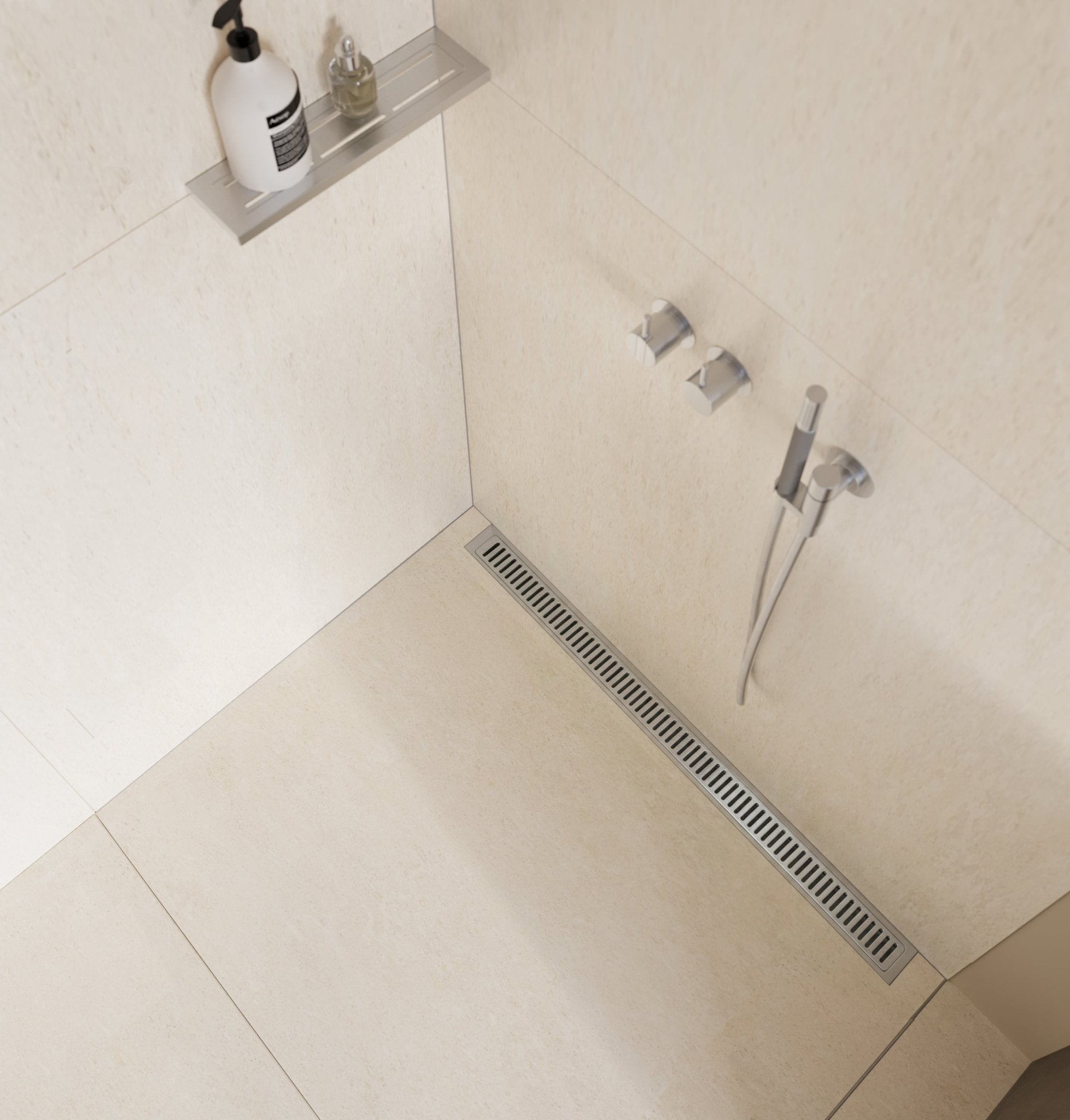 Unidrain® Wall Mounted Linear Drain - Column Grate - WM | Wetroom Materials
