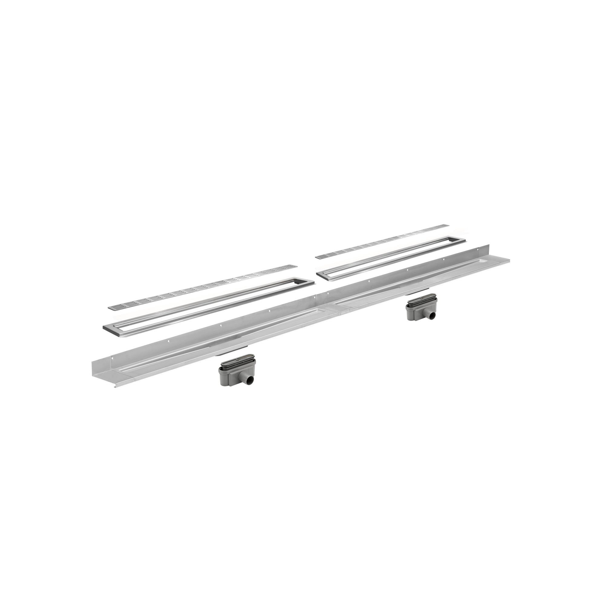 Unidrain® Wall Mounted Linear Drain - Stripe Grate - WM | Wetroom Materials