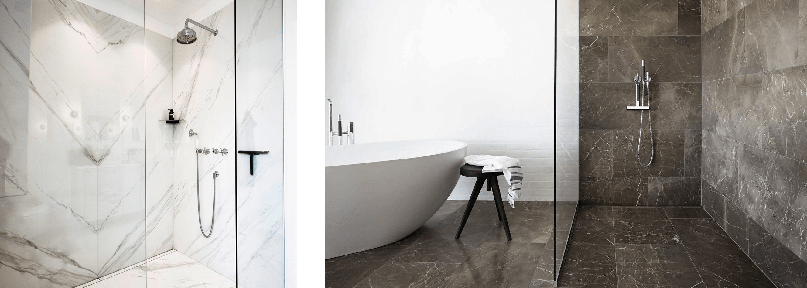 marble tiles in bathoom wet room 